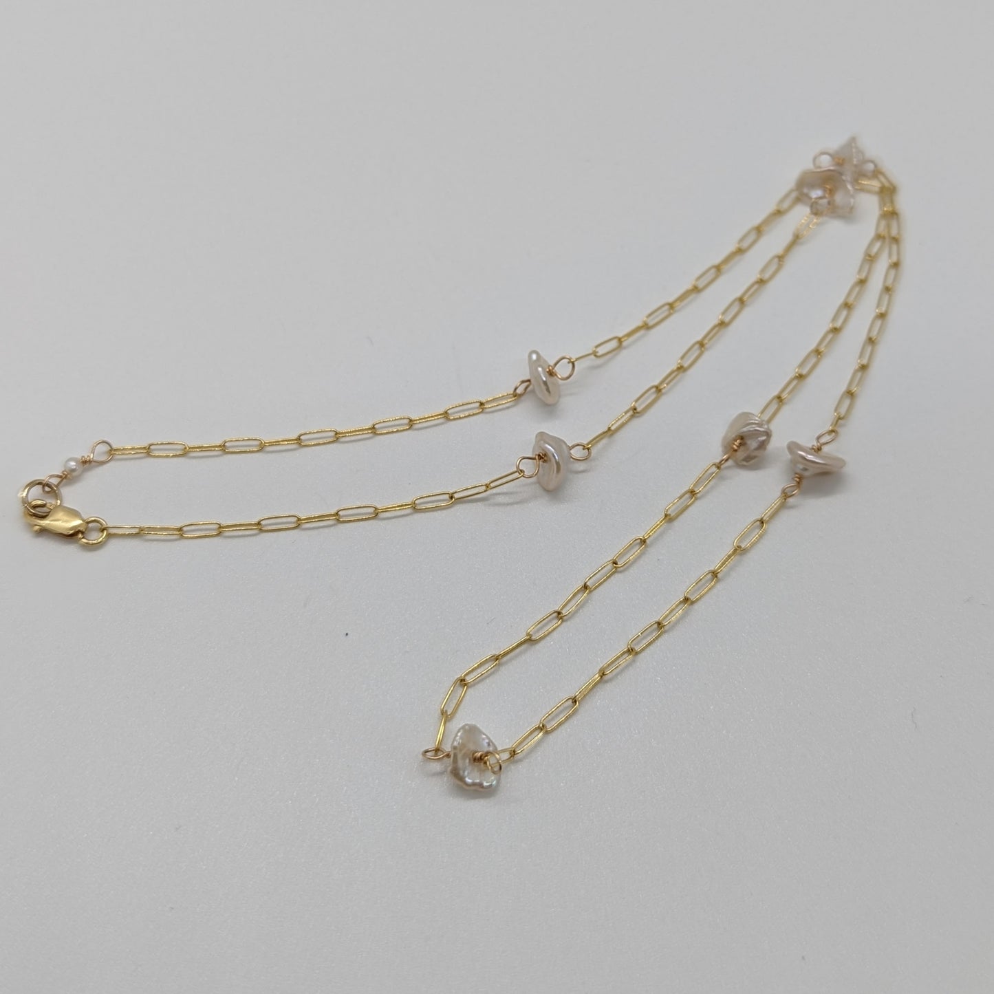 Dainty Keshi Satellite Necklace