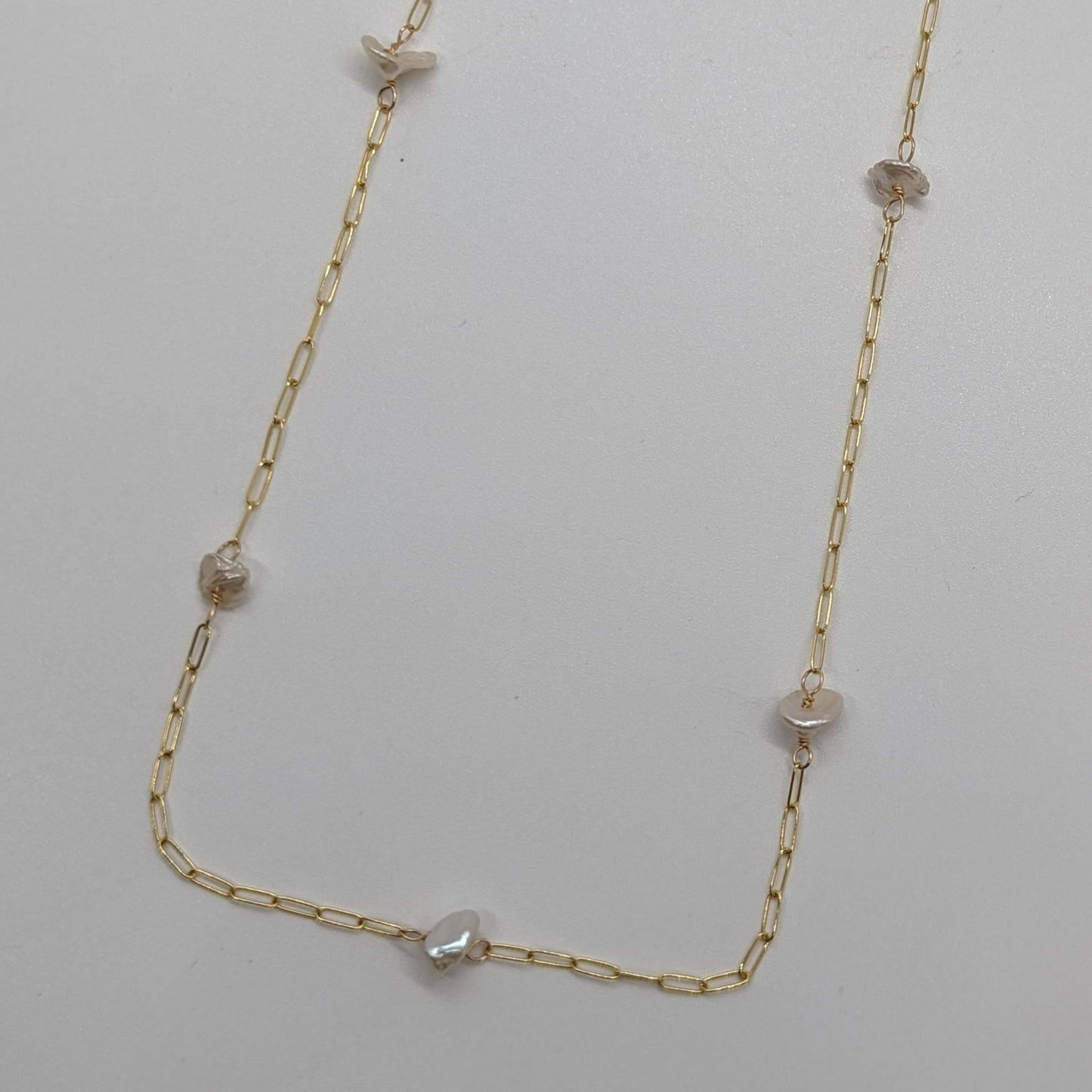 Dainty Keshi Satellite Necklace