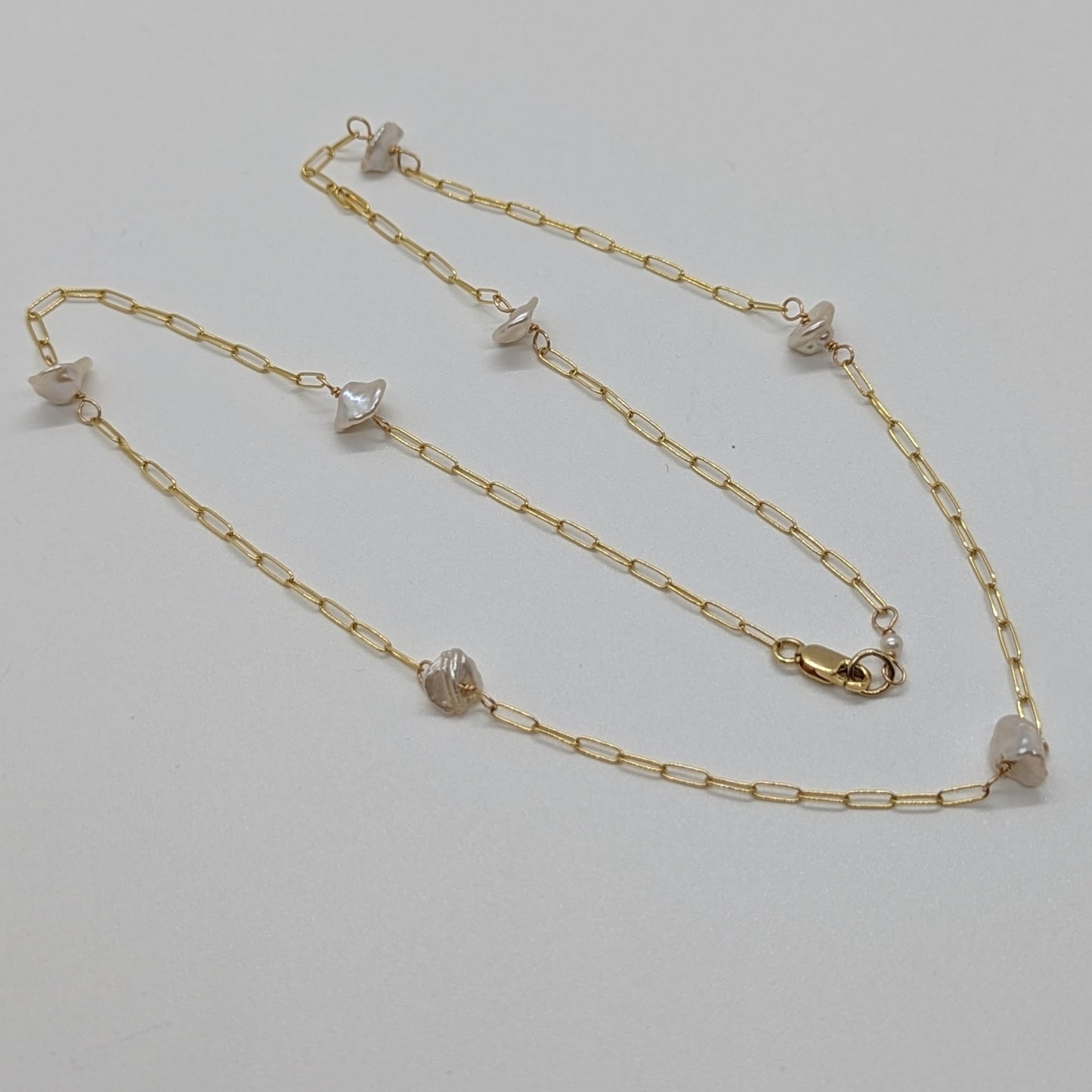 Dainty Keshi Satellite Necklace