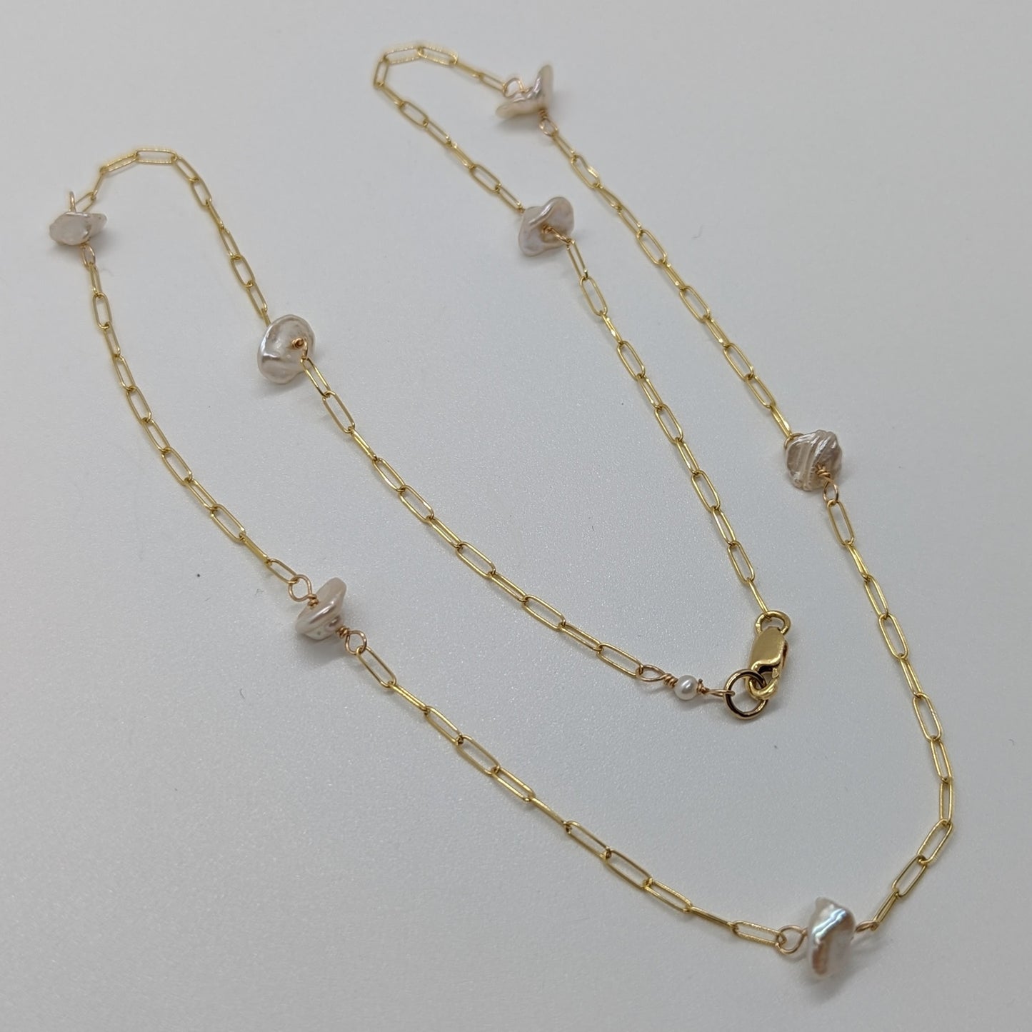 Dainty Keshi Satellite Necklace