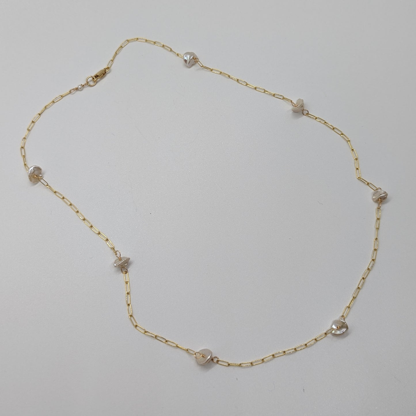 Dainty Keshi Satellite Necklace