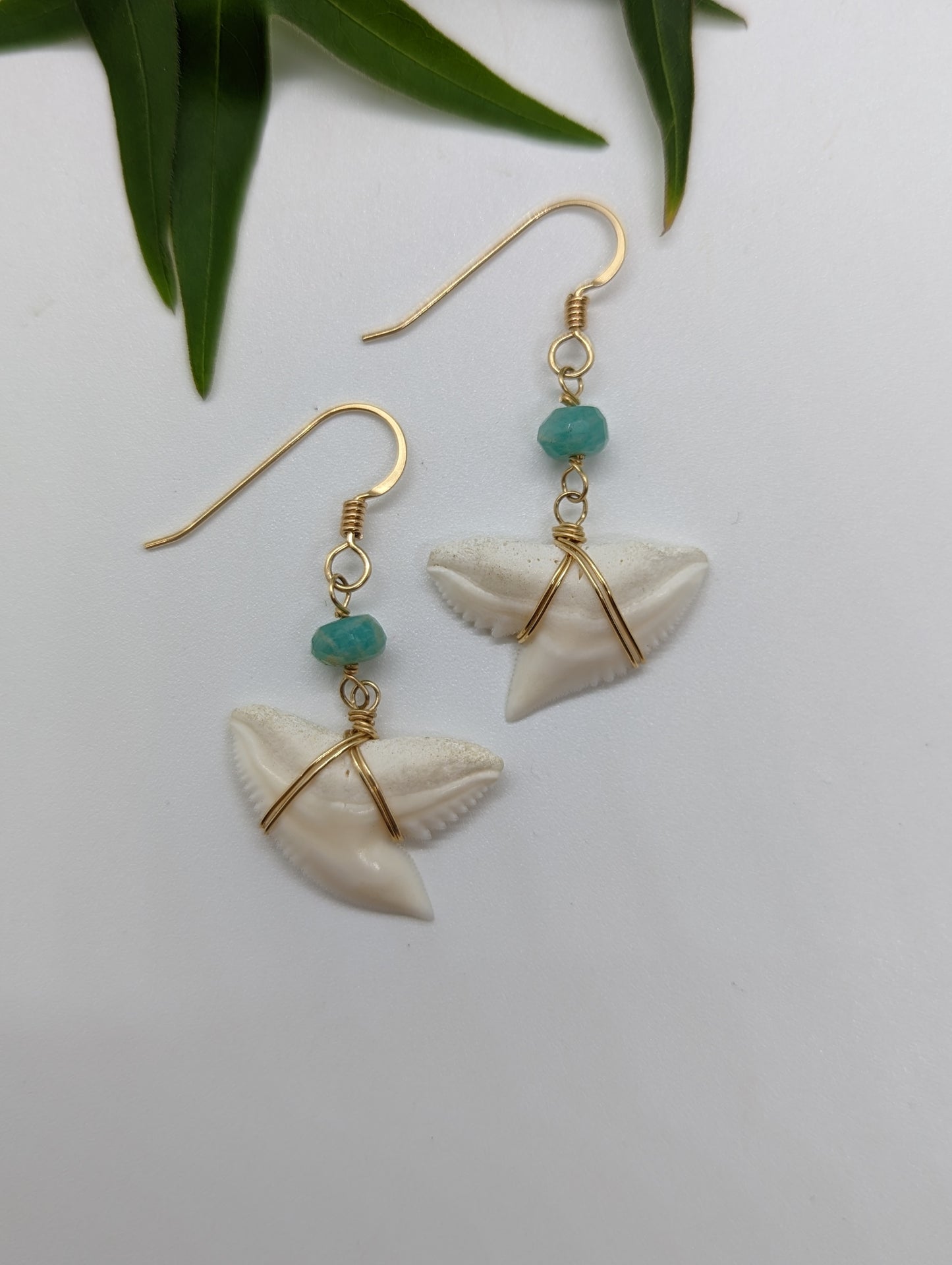 Tiger Shark Teeth Earrings