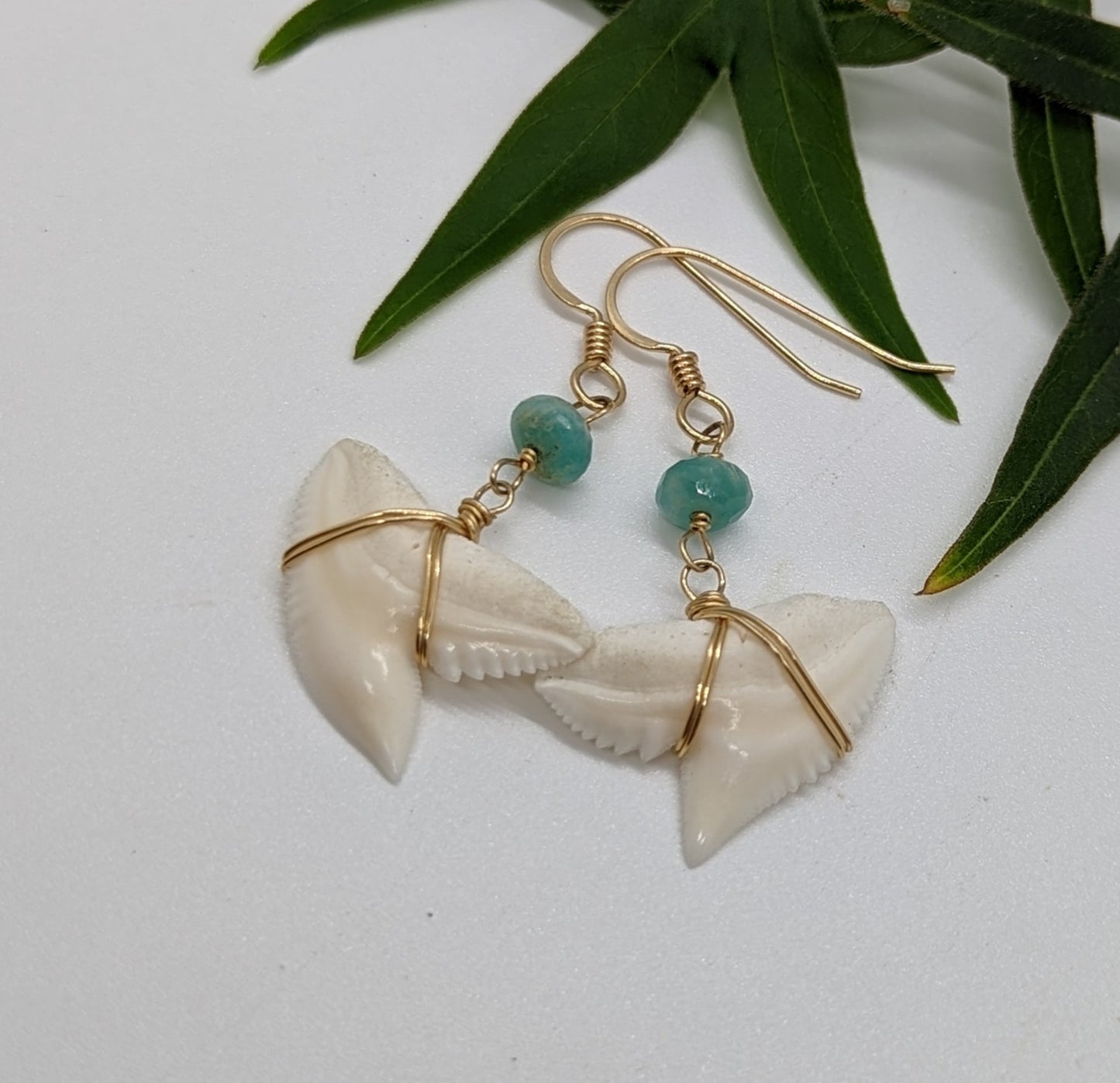 Tiger Shark Teeth Earrings