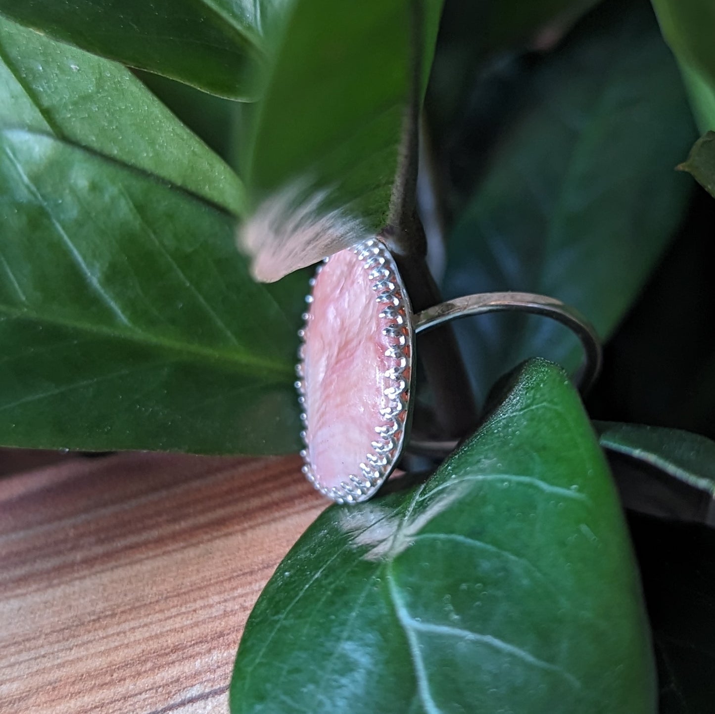 Pink & Coral Shell Fragment Ring