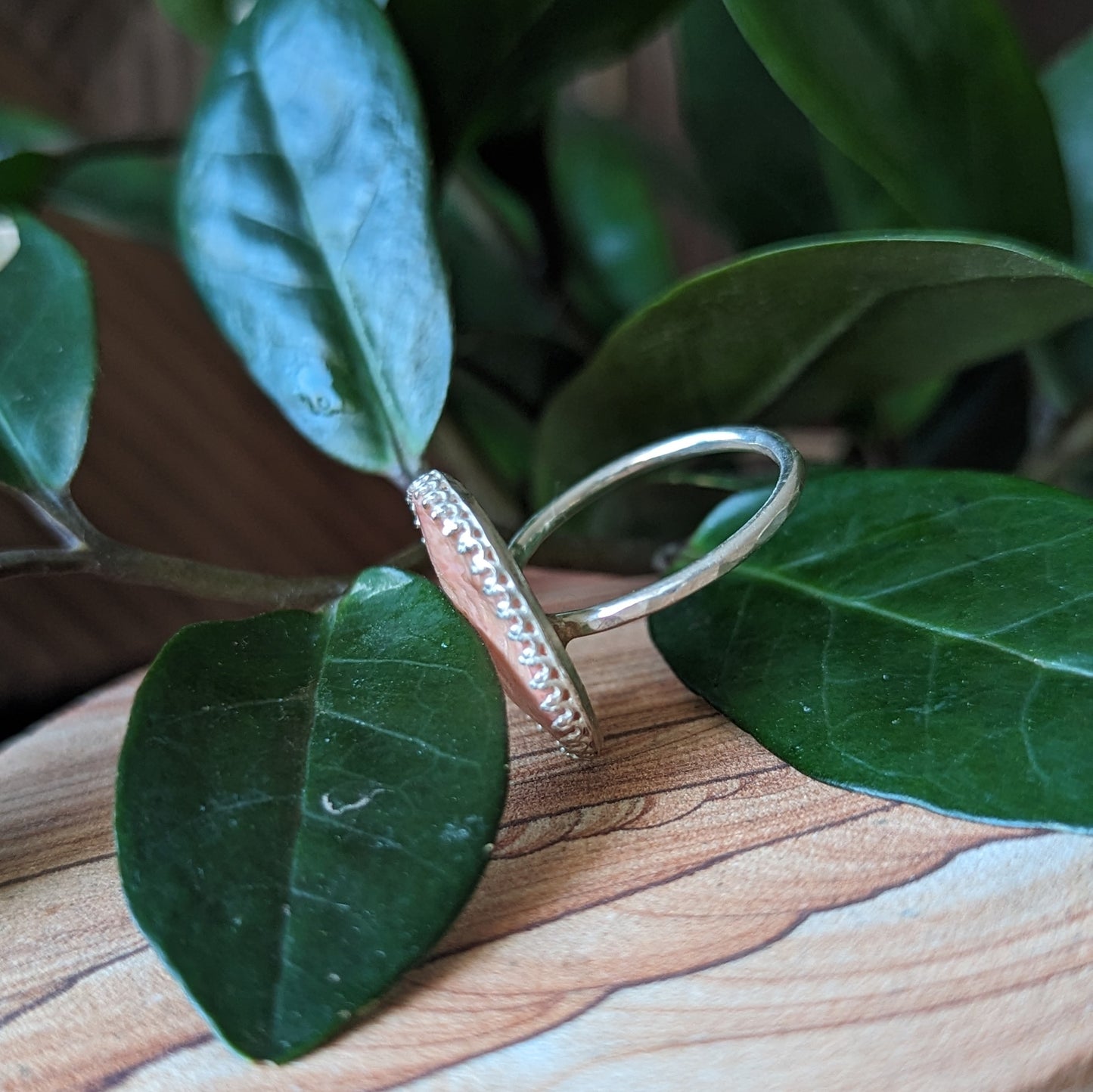 Pink & Coral Shell Fragment Ring
