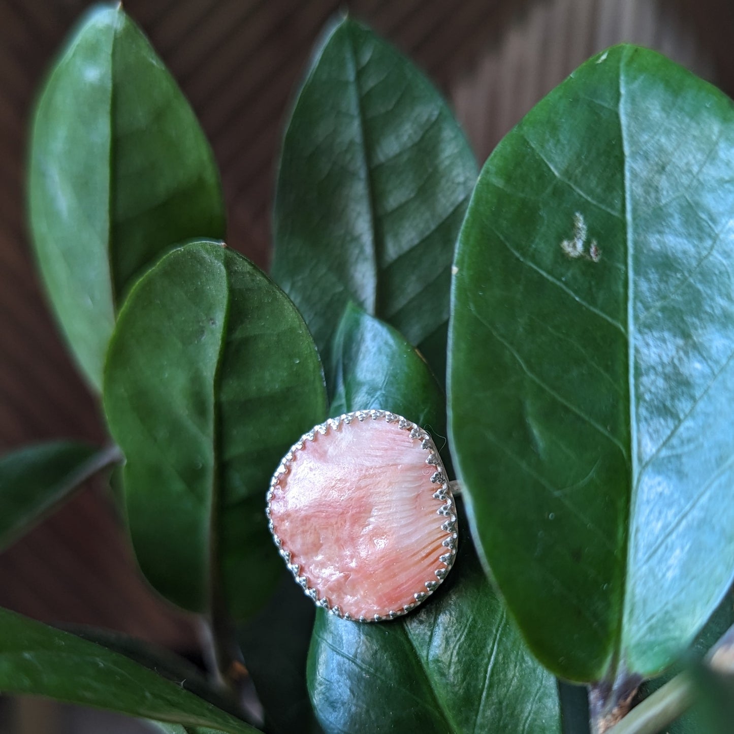Pink & Coral Shell Fragment Ring