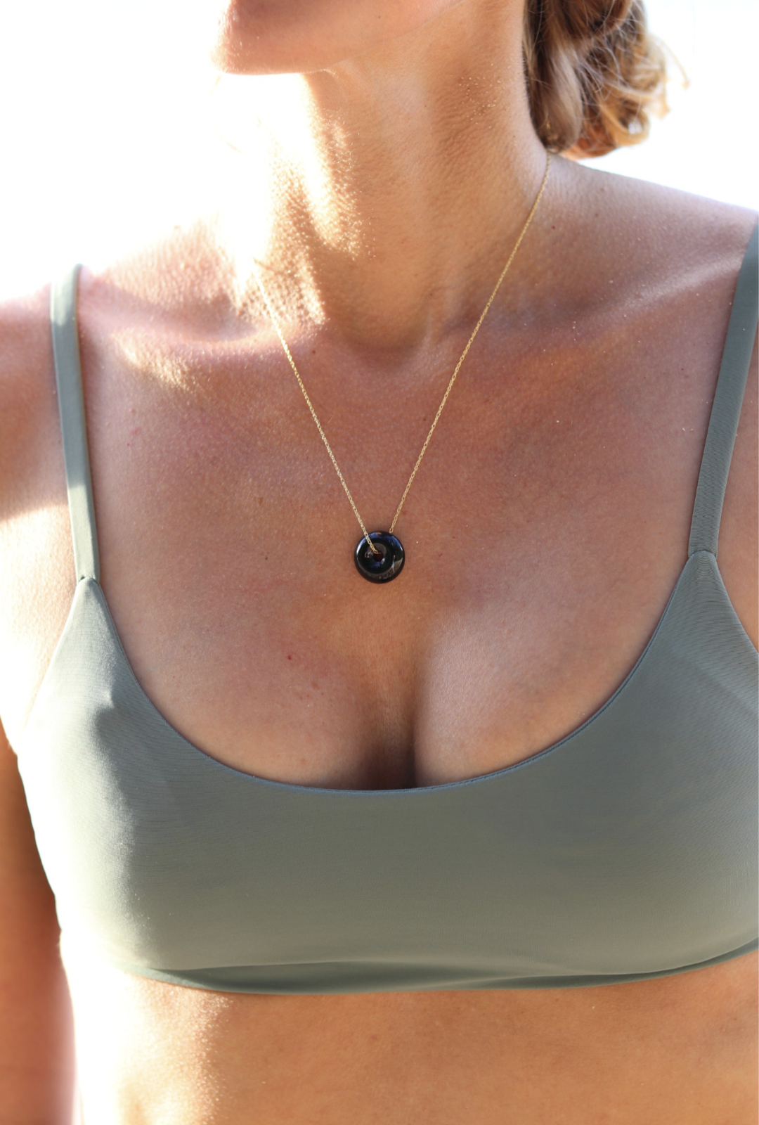 Snowflake Jade Necklace - Darker