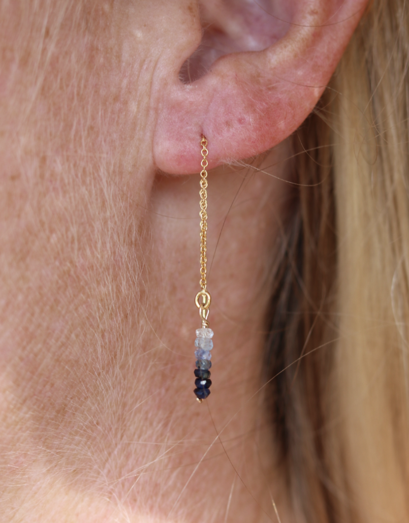 Blue Sapphire Ombre Threaders