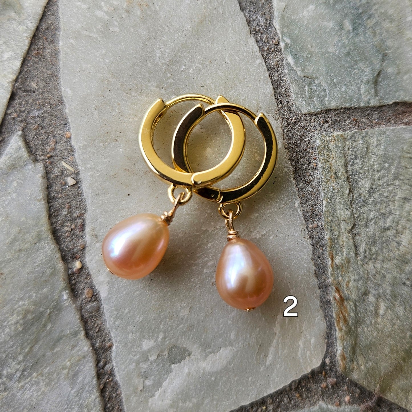 Gold-Filled Pearl Huggies