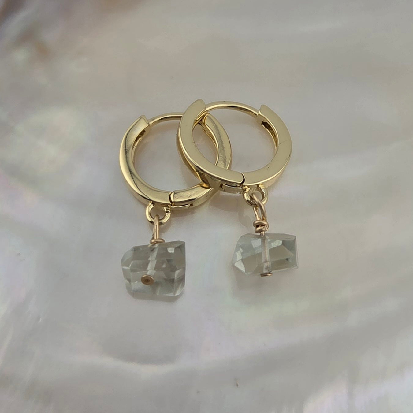 Light-Green Amethyst Earrings