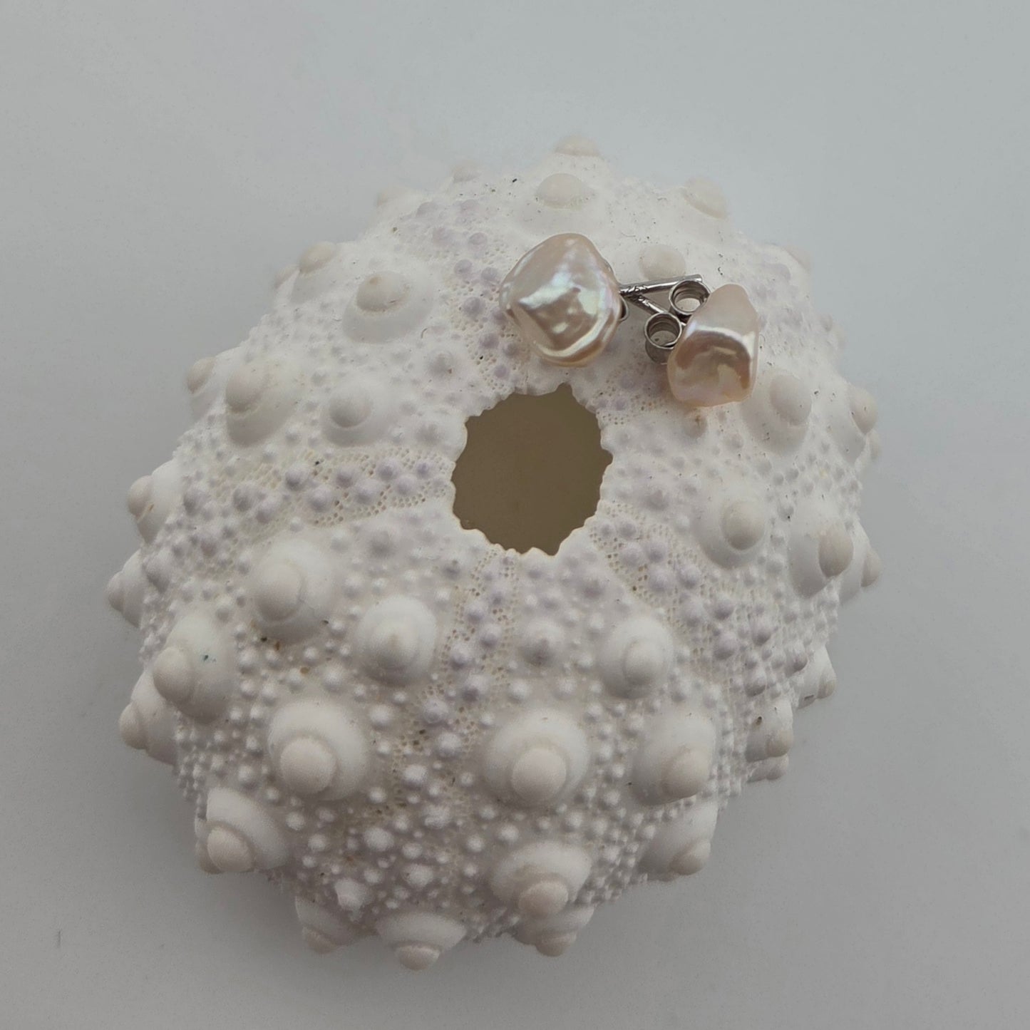 Pink Keshi Pearl Studs