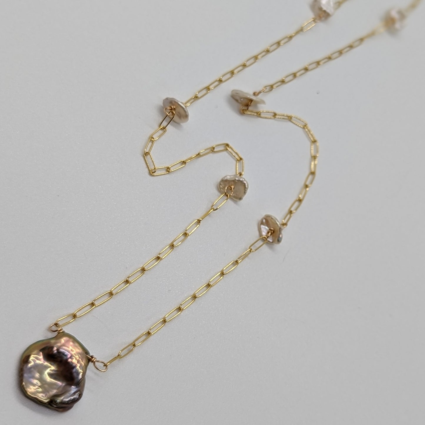 Keshi Pearl Satellite Necklace