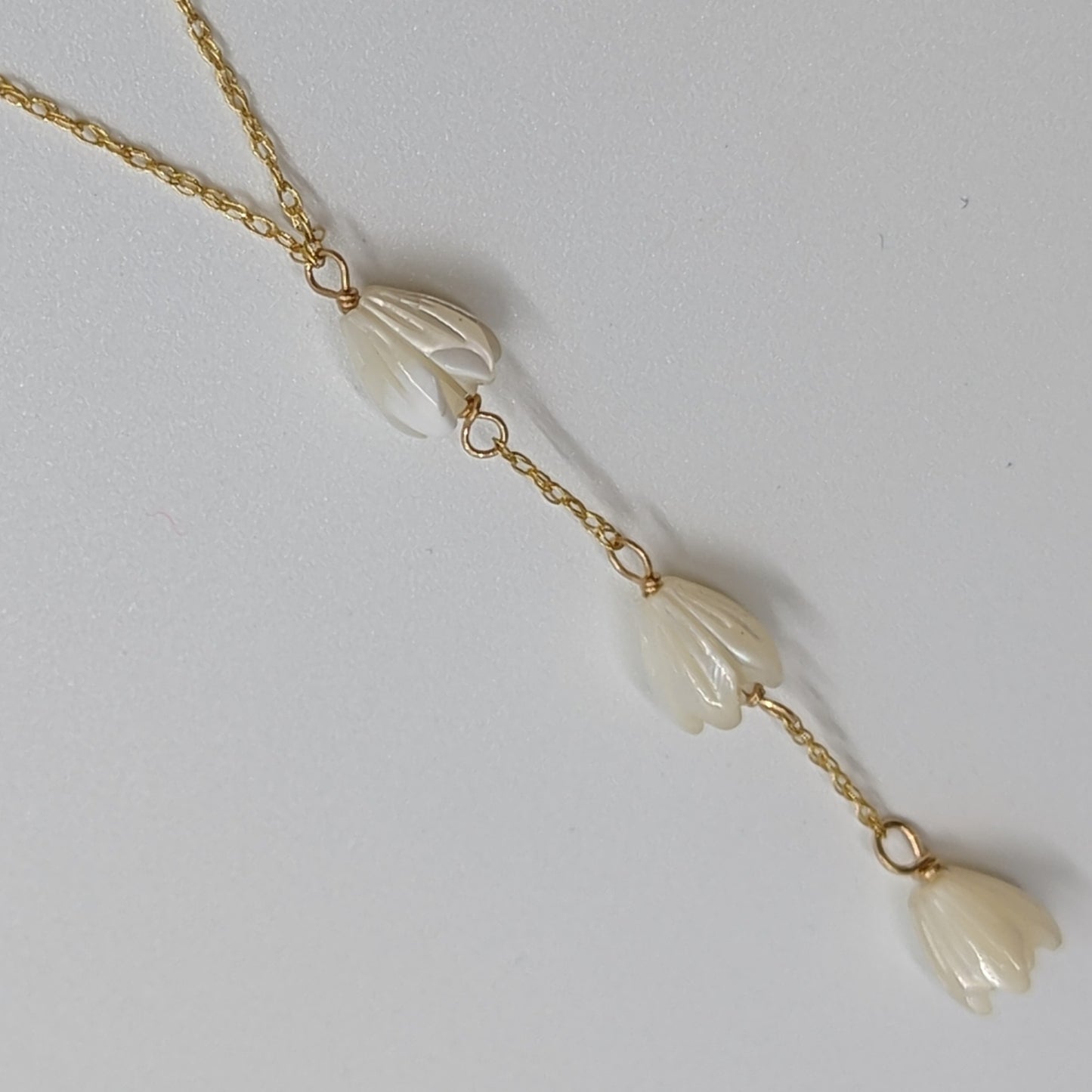 Triple Pikake Lariat Necklace