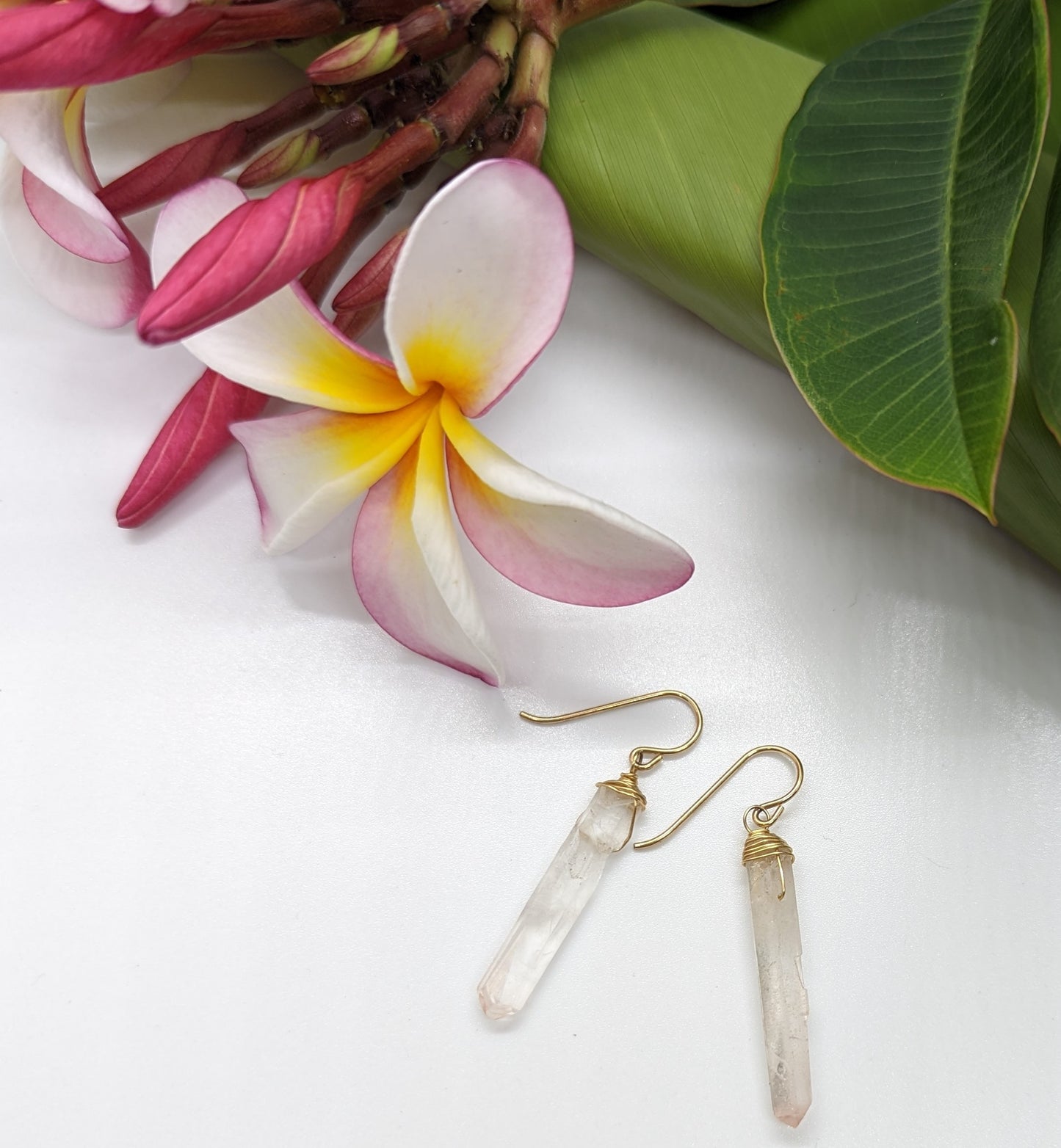 Brazilian Quartz Crystal Earrings