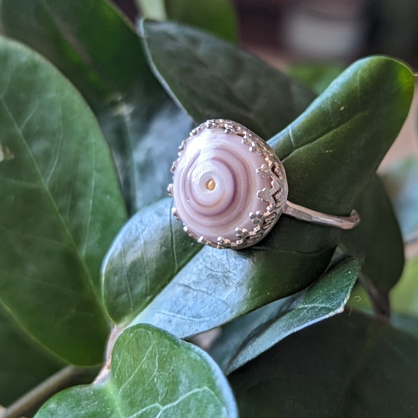 Purple Puka Ring