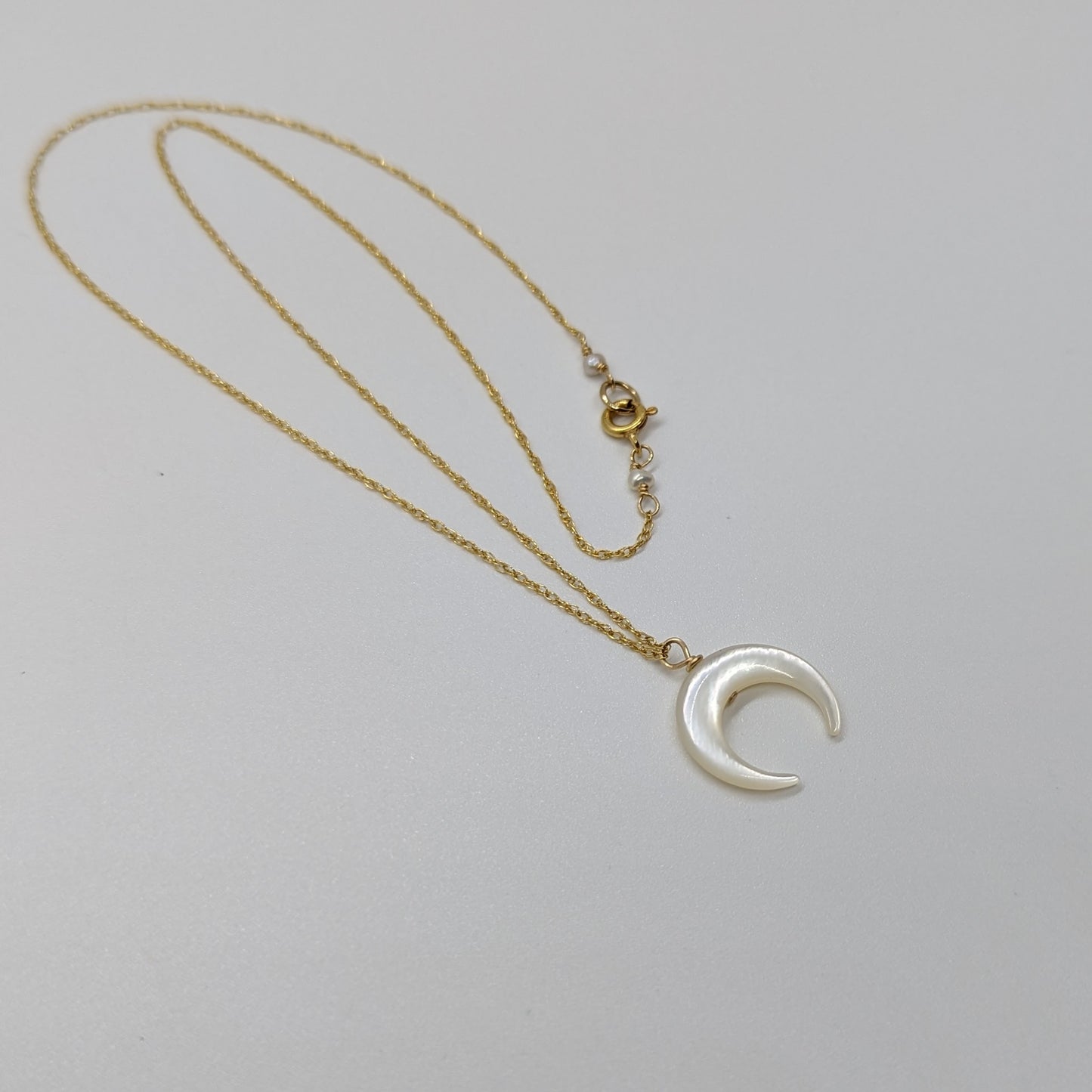 Mother of Pearl Cresent Necklace