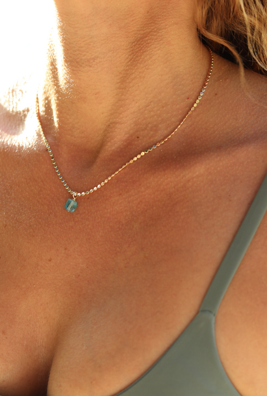 Blue Apatite Necklace