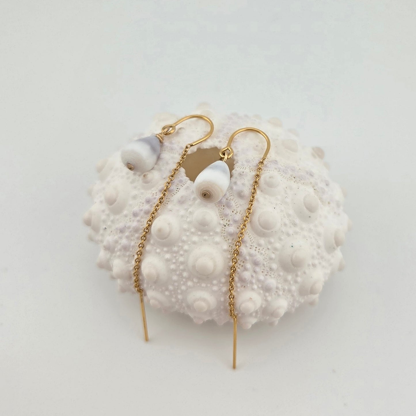 Tiny Hawaiian Cone Shell Earrings