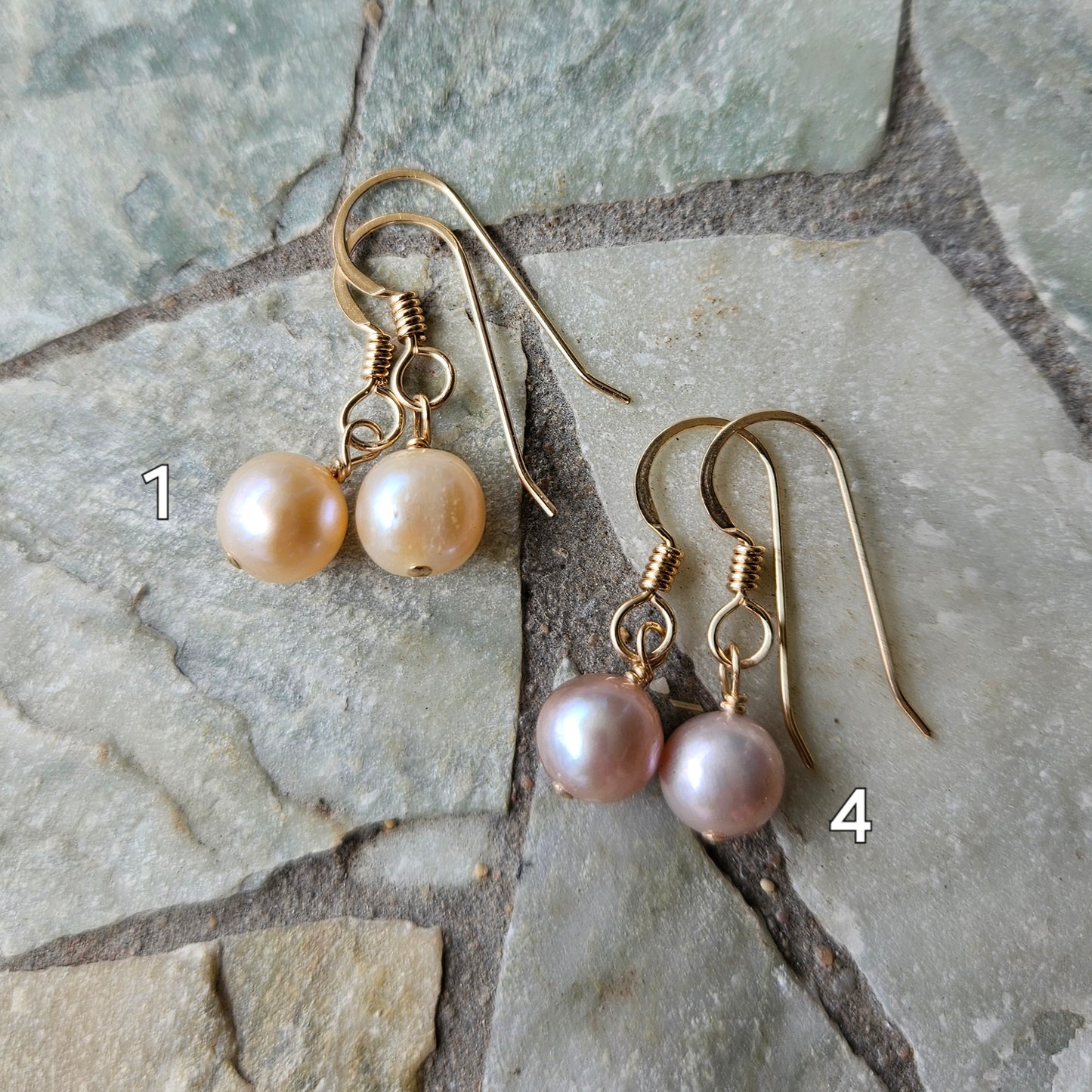 Gold-Filled Pearl Earrings