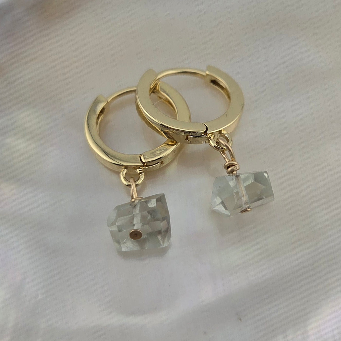 Light-Green Amethyst Earrings