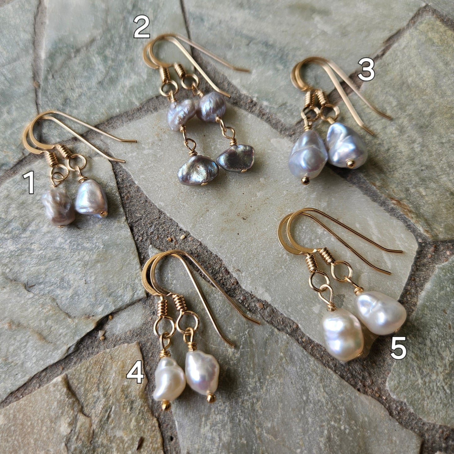 Keshi Pearl Earrings