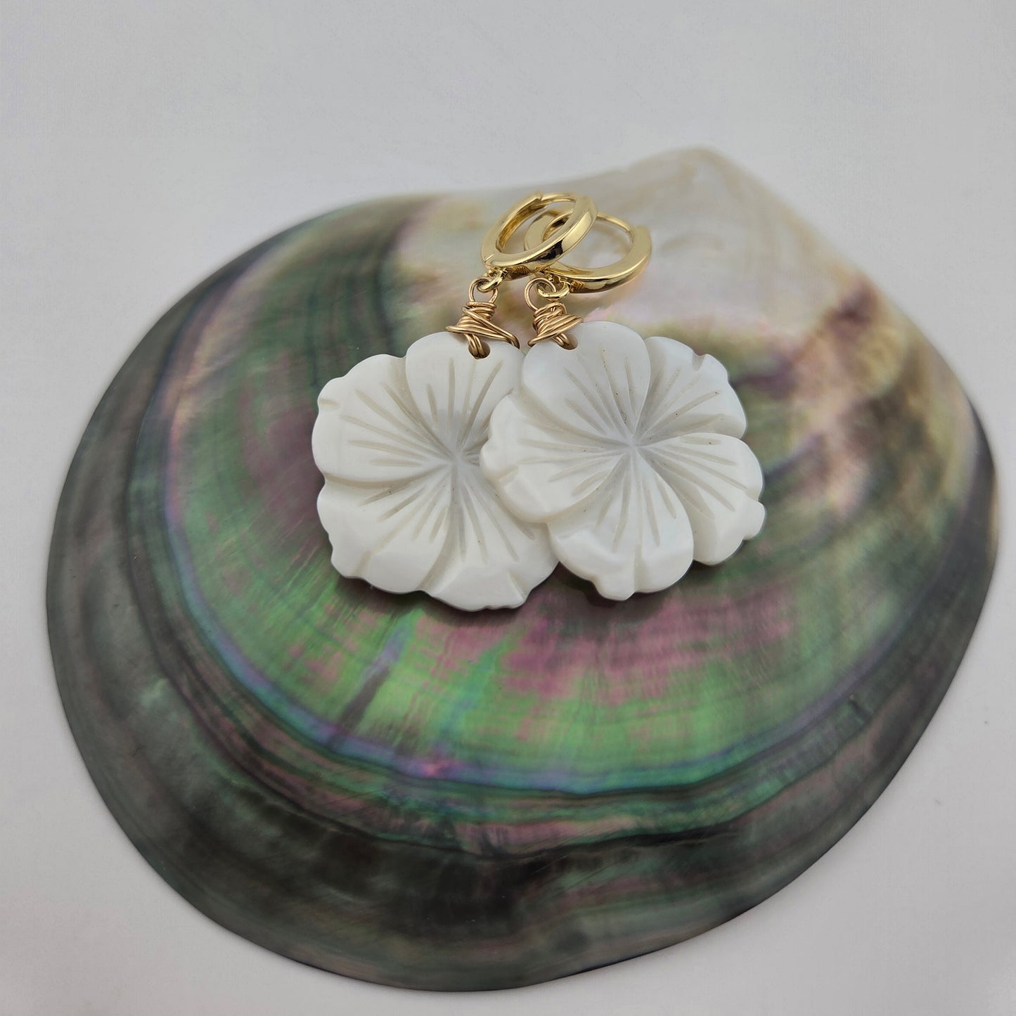 Hibiscus Flower Earrings - Medium