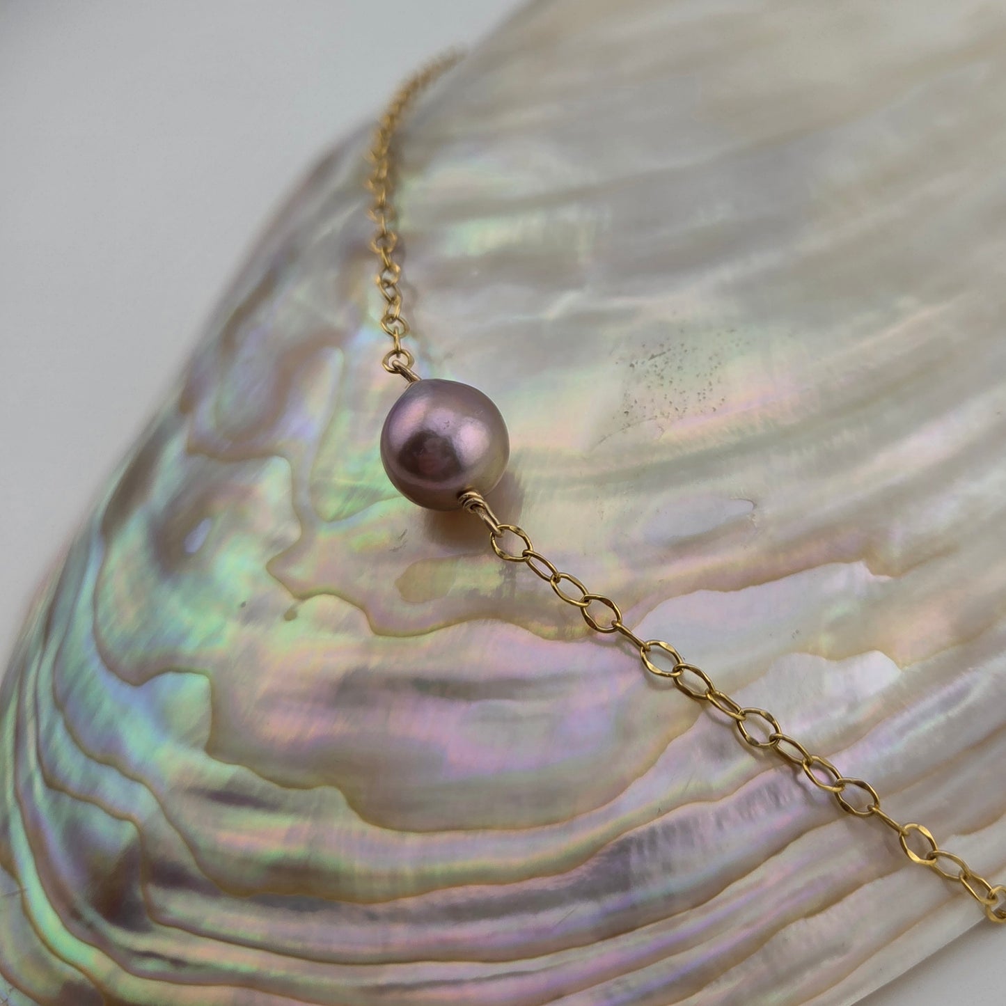 Purple Edison Pearl Necklace