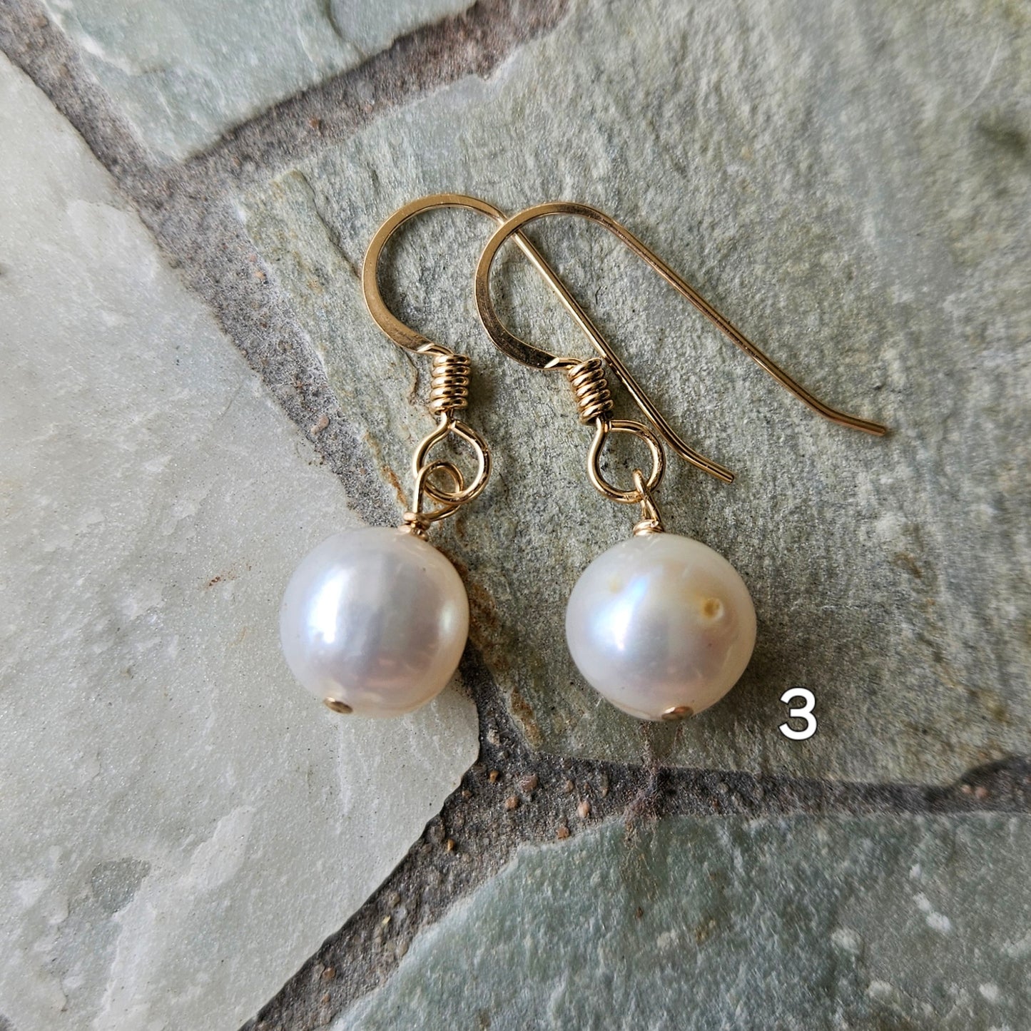 Gold-Filled Pearl Earrings