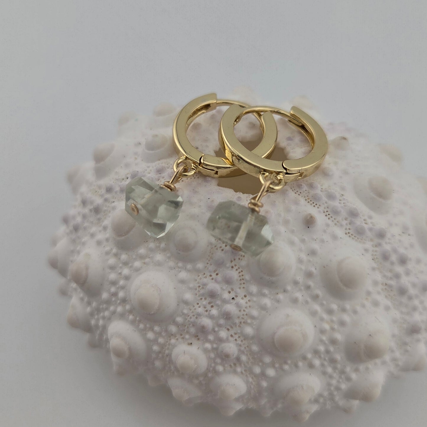 Light-Green Amethyst Earrings