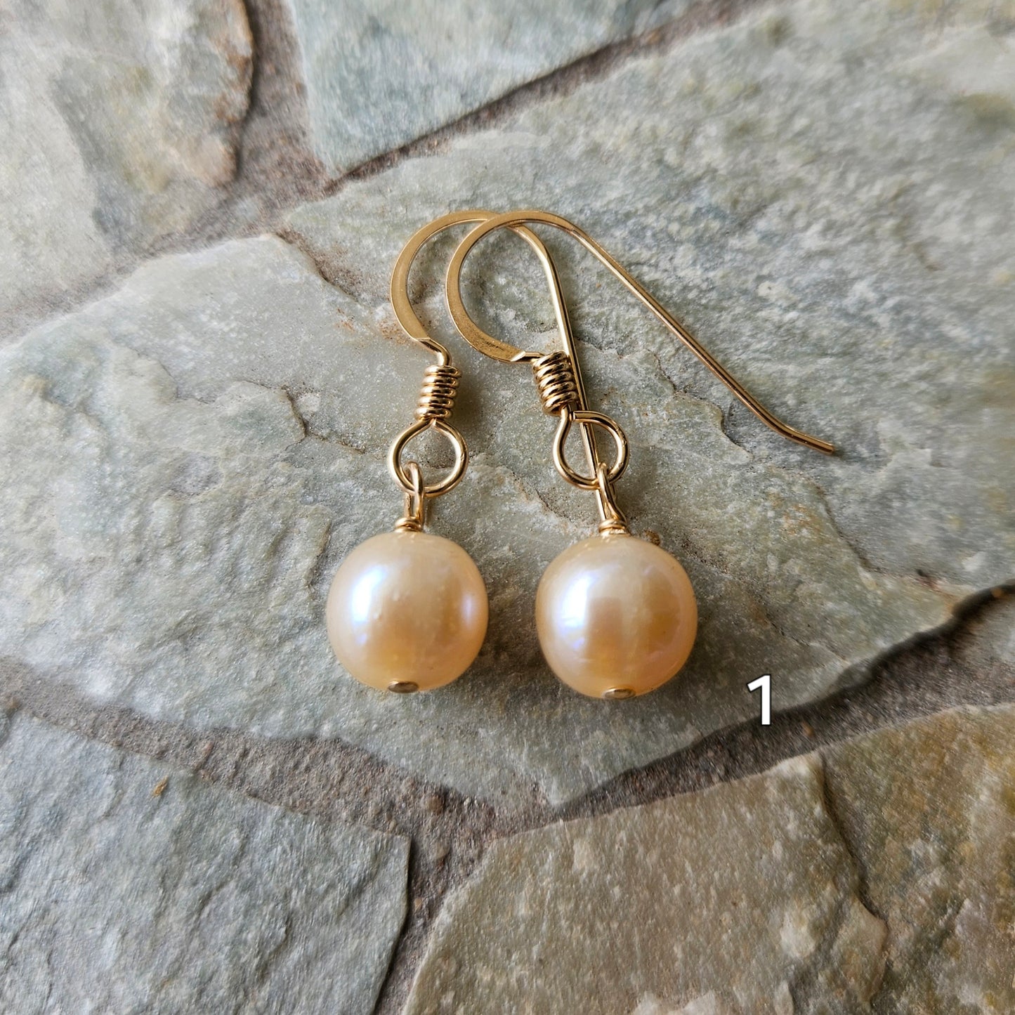 Gold-Filled Pearl Earrings