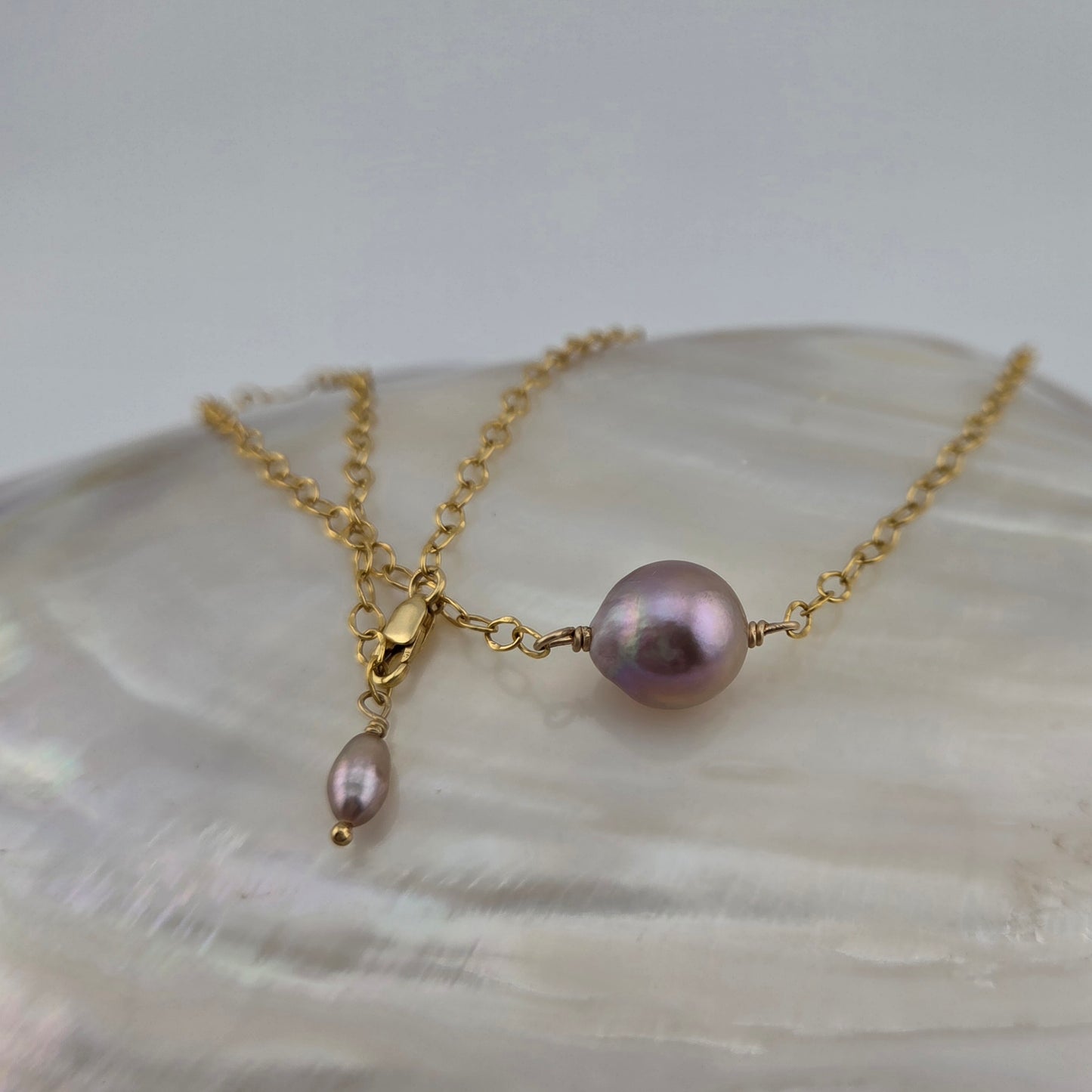 Purple Edison Pearl Necklace